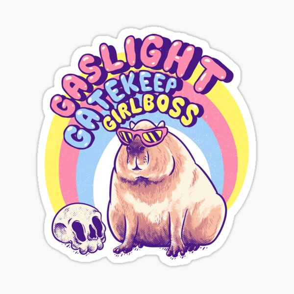 Item preview, Gaslight Gatekeep Girlboss - Cool Capybara Momcore | Karen Sunglasses | ok i pull up Got Drip physically thick mentally sick Pet Mat Bandana Baby Capy Yuzu Orange on head memes Christmas  designed and sold by Any Color Designs.