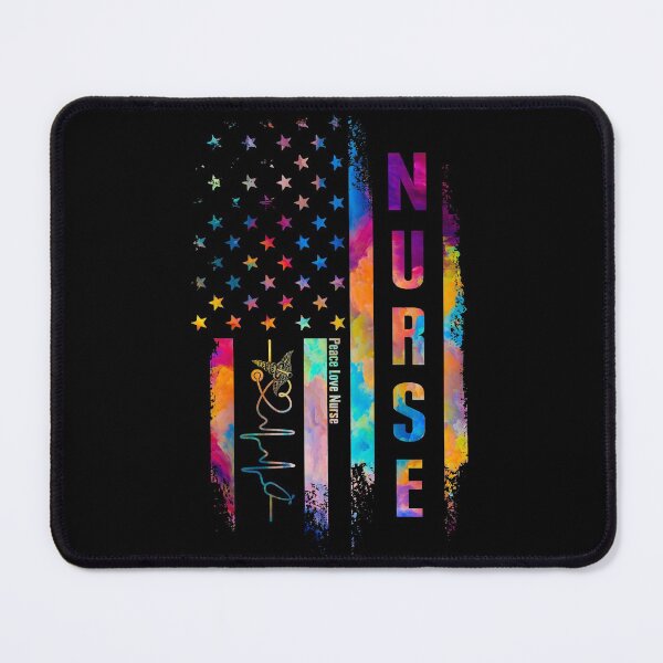 Item preview, Best Nurses Scrub Life American Flag Nursing Nursery Peace Love Nurse designed and sold by tuanitus.