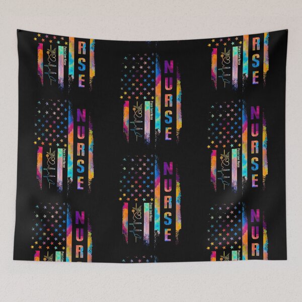 Item preview, Best Nurses Scrub Life American Flag Nursing Nursery Peace Love Nurse designed and sold by tuanitus.