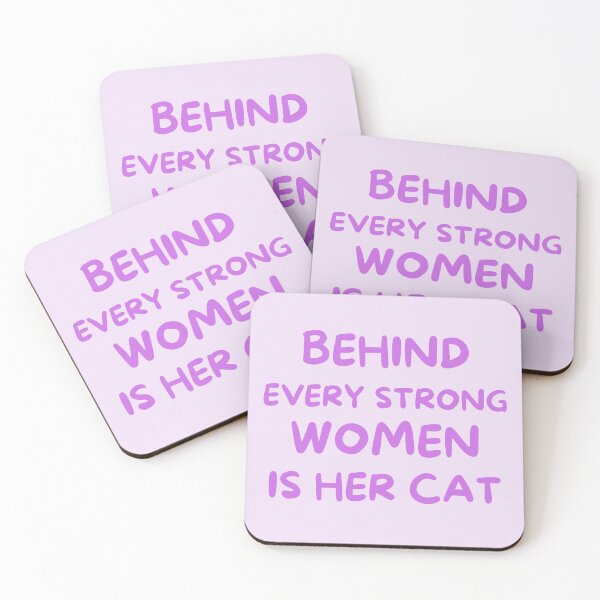 Item preview, Behind Every Strong Woman Is Her Cat In Purple For Empower Cat Lover Womens - Behind Every Strong Woman Is Her Cat designed and sold by lodarohit.