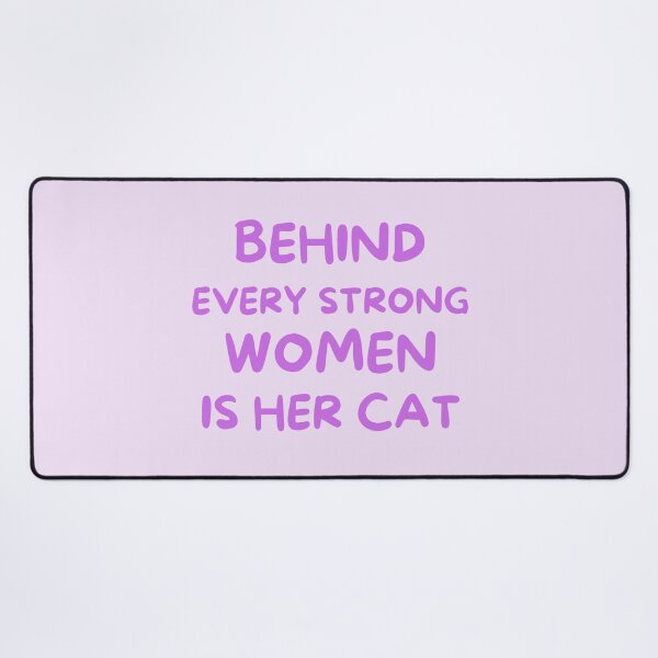 Item preview, Behind Every Strong Woman Is Her Cat In Purple For Empower Cat Lover Womens - Behind Every Strong Woman Is Her Cat designed and sold by lodarohit.
