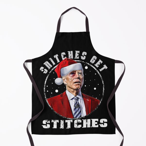 Aperçu de l'œuvre Funny Santa Joe Biden Snitches Get Stitches The Elf Xmas créée et vendue par Mark0234.