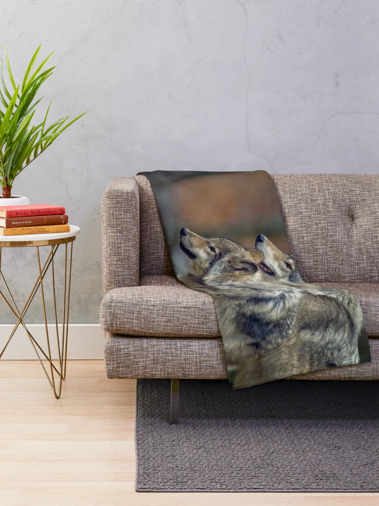Thumbnail 2 of 6, Throw Blanket, Timber Wolves designed and sold by WolvesOnly.