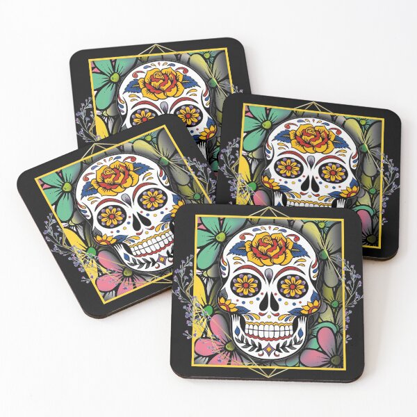 Aperçu de l'œuvre skull and flowers créée et vendue par Desibeau.