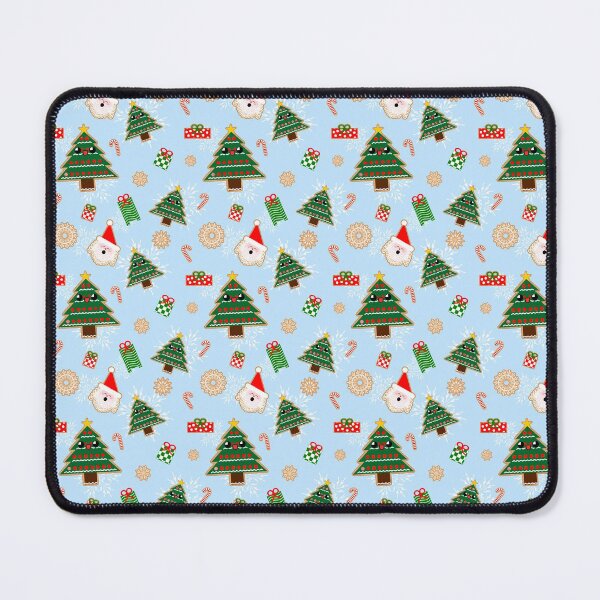 Item preview, Kawaii Christmas Tree and Santa Cookies Pattern designed and sold by mixMixtli.