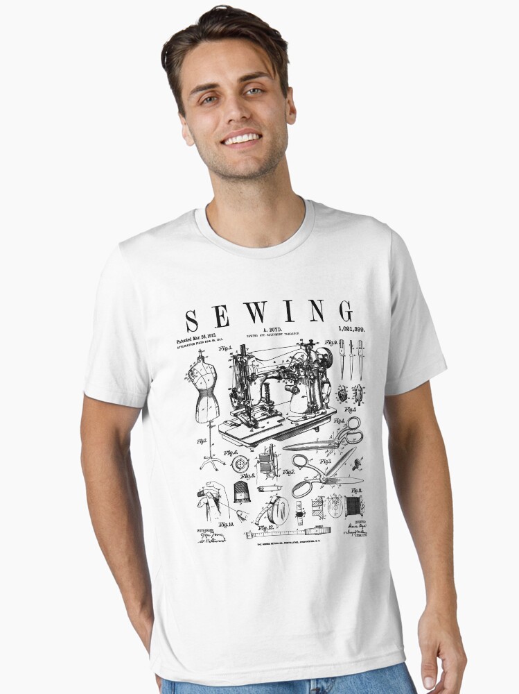 Sewing Machine Quilting Quilter Crafter Vintage Patent Print - Main Image