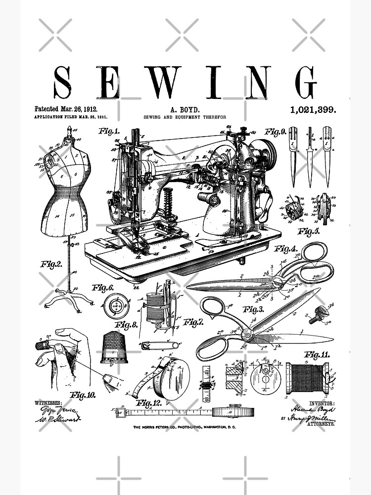 Sewing Machine, an art print by Random Line - INPRNT