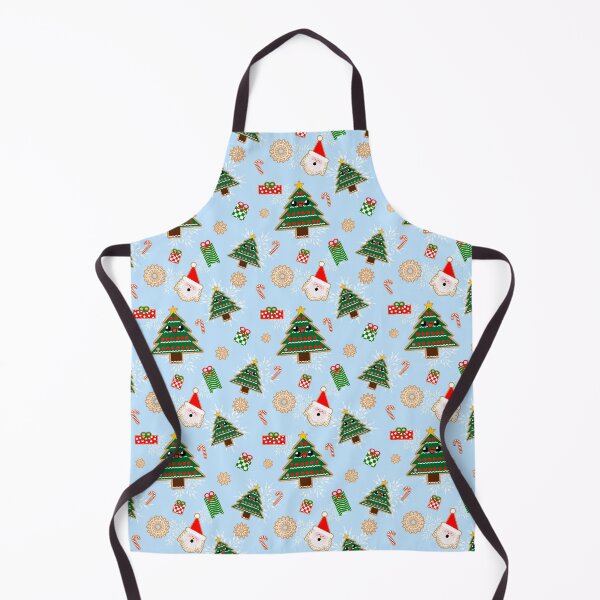 Item preview, Kawaii Christmas Tree and Santa Cookies Pattern designed and sold by mixMixtli.