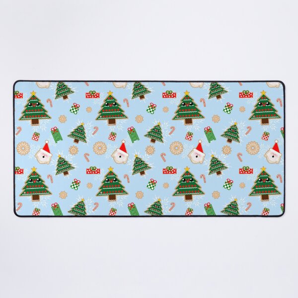 Item preview, Kawaii Christmas Tree and Santa Cookies Pattern designed and sold by mixMixtli.
