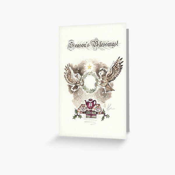 Christmas Owls Greeting Card