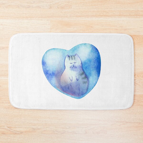 Item preview, Watercolor Valentine Cats Heart blue-valentines day 2022 designed and sold by Hartics.