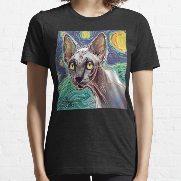 Starry Night Hairless Rex Cat Essential T-Shirt