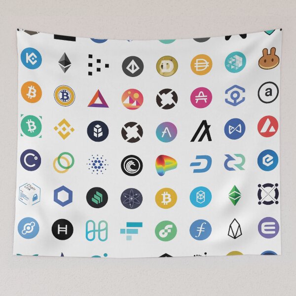 Item preview, Crypto Coins Pattern designed and sold by patternarium.