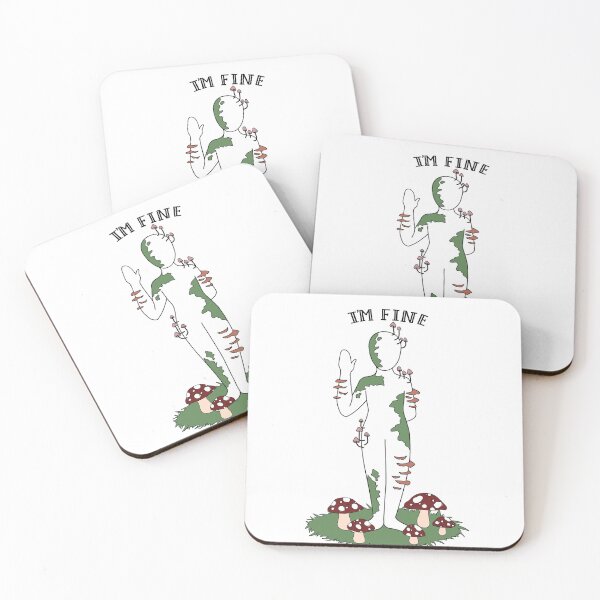Item preview, "I'm fine" fungi  and moss covered person  designed and sold by DoesArtAndStuff.