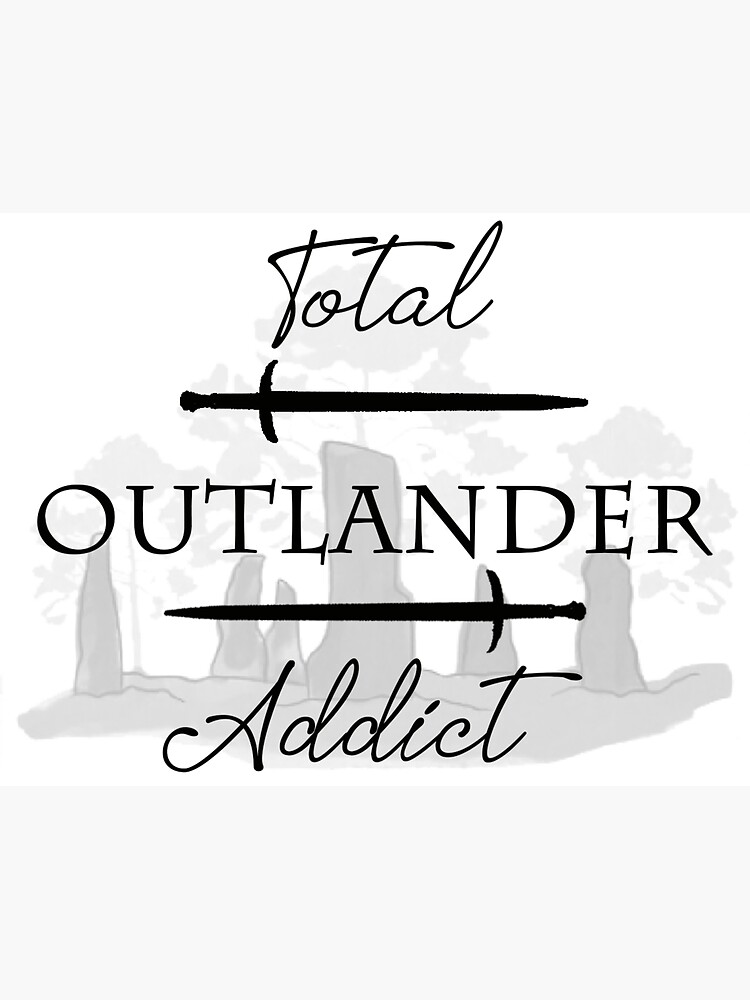 Aperçu 3 sur 3. Sticker avec l'œuvre Totalement Addict à Outlander créée et vendue par OutlanderAddict.