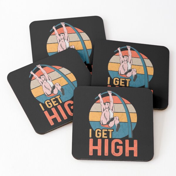 Item preview, Pole Vault I Get High Vintage Pole Vaulting Track and Field designed and sold by grinta2021.