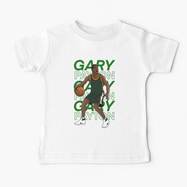 Seattle Throwbacks Gary Payton Glove Y WHT Gary Payton Kids Baby Romper