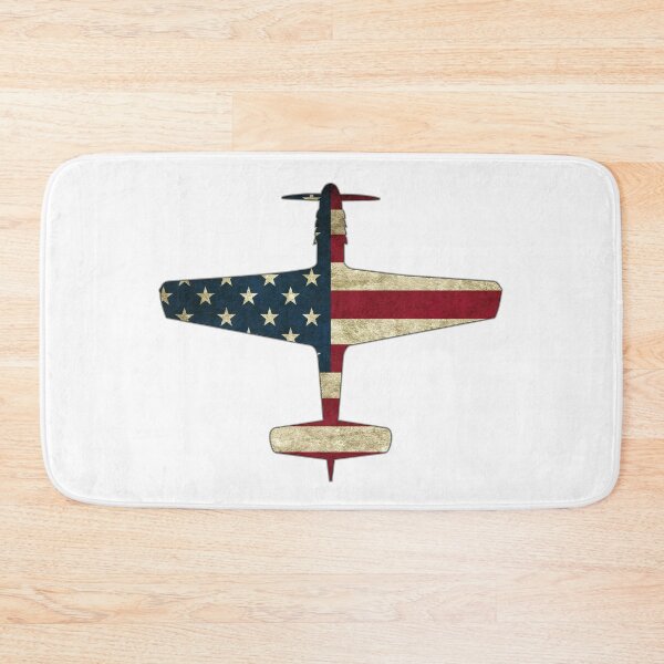 Artikelvorschau, P 51 Mustang Fighter Warbird Flugzeug Flieger Pilot USA Flag entworfen und verkauft von stearman.