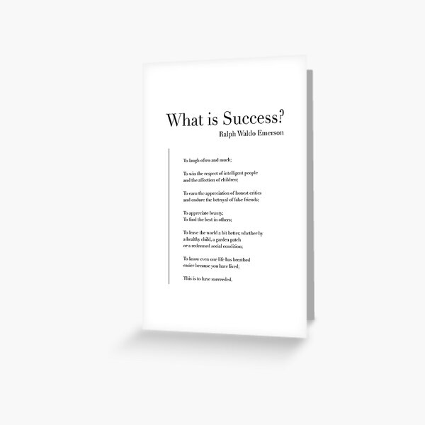 Item preview, What is Success? by Ralph Waldo Emerson designed and sold by wisemagpie.