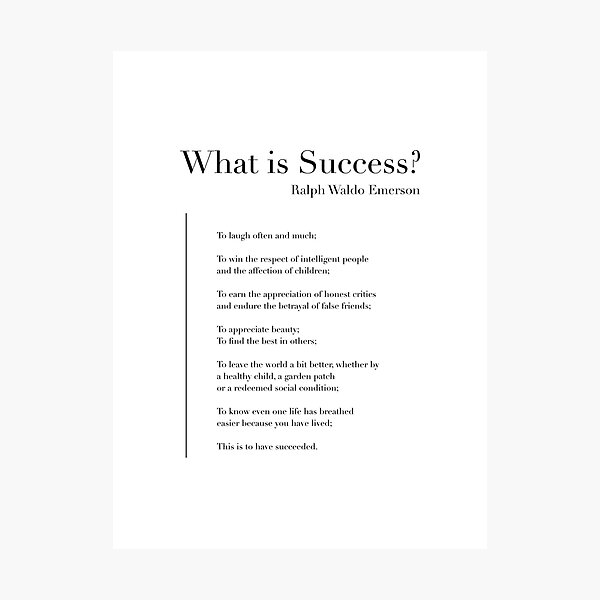 Item preview, What is Success? by Ralph Waldo Emerson designed and sold by wisemagpie.