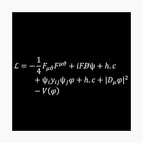 "standard Model Of Particle Physics Lagrangian, Lagrangian Of The ...