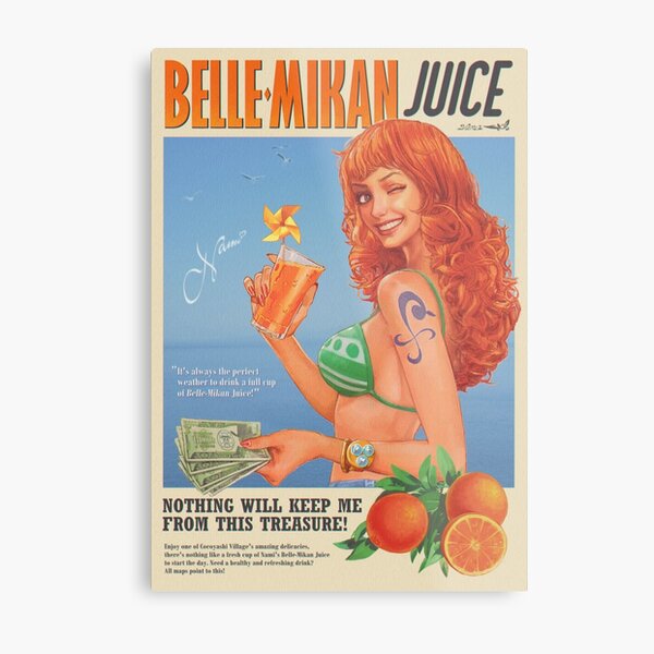 Nami Orange Juice Metal Print