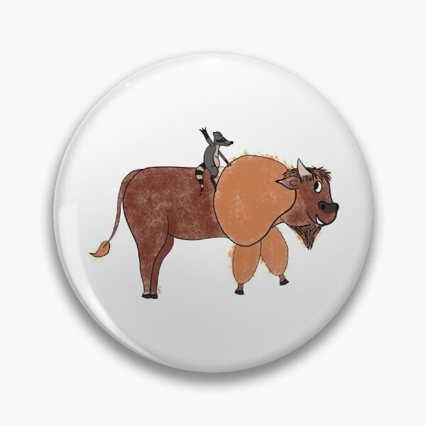 Item preview, love story of a bison and a raccoon designed and sold by Mohes-art.