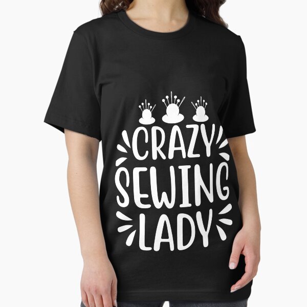 Item preview,  Crazy Sewing Lady designed and sold by Belhbib Art ⭐⭐⭐⭐⭐.