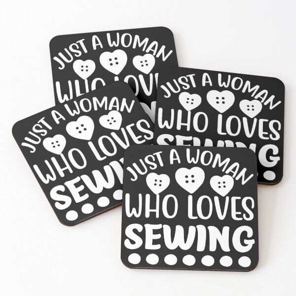 Item preview, Just a Woman Who Loves Sewing designed and sold by Belhbib Art ⭐⭐⭐⭐⭐.