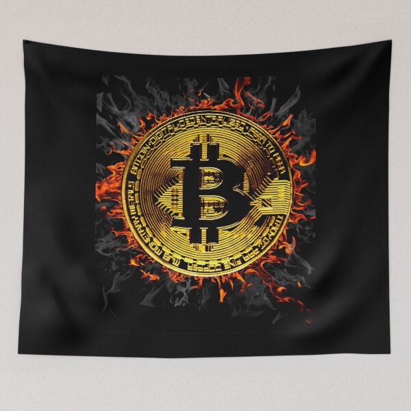 Item preview, Bitcoin crypto fire design designed and sold by Digital360World.