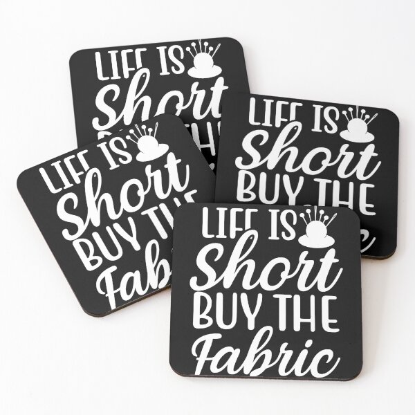 Item preview, Life is Short Buy the Fabric designed and sold by Belhbib Art ⭐⭐⭐⭐⭐.