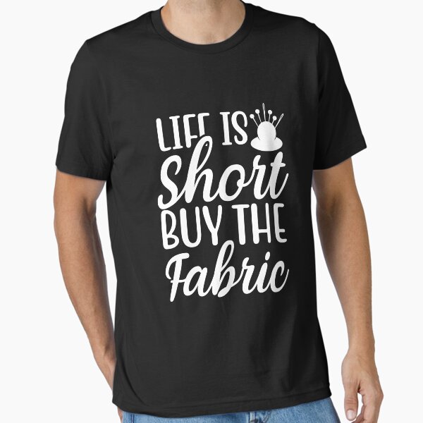 Item preview, Life is Short Buy the Fabric designed and sold by Belhbib Art ⭐⭐⭐⭐⭐.