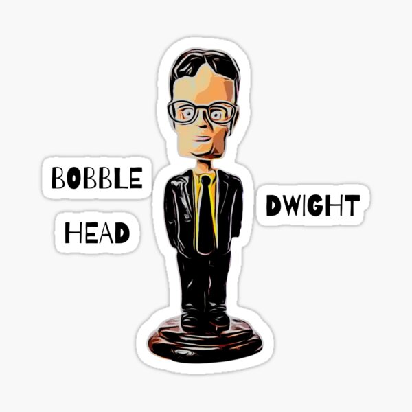 Vista previa del artículo con la obra «Bobblehead Dwight», diseñado y vendido por QlickDesign.