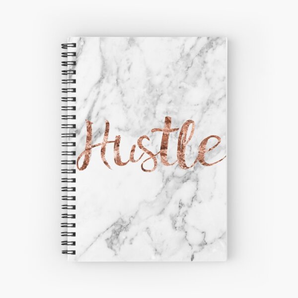 Hustle rose gold marble Spiral Notebook