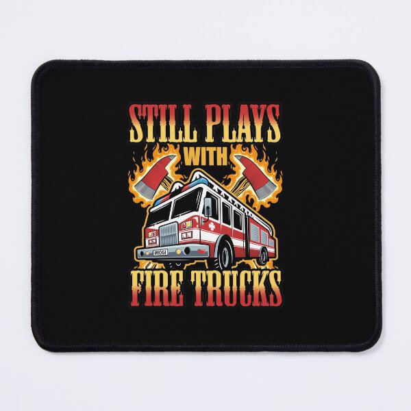 Item preview, Firefighter Funny Still Plays with Fire Trucks designed and sold by jaygo.
