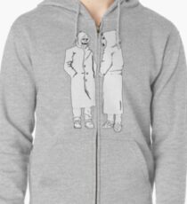 brandneu - der Teufel und Gott Hoodie mit Reißverschluss