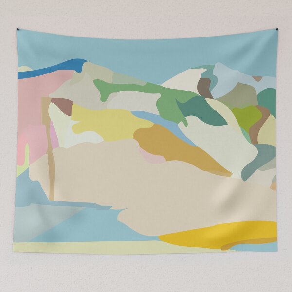Artikelvorschau, Colourful abstract mountain landscape #modernart #wanderlust entworfen und verkauft von MerleCallesen.