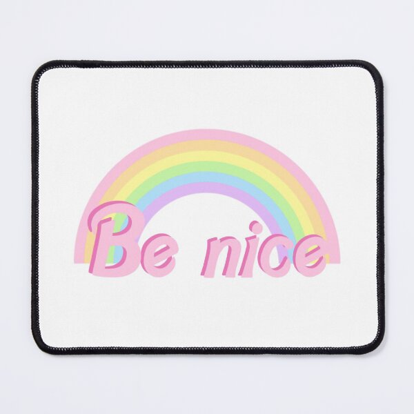 Item preview, Be nice rainbow pastel stickers - 90s - Retro - Cute - Positivity - Stickers - Clothing designed and sold by rockicide.