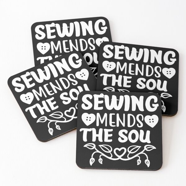 Item preview, Sewing Mends The Sou  designed and sold by Belhbib Art ⭐⭐⭐⭐⭐.