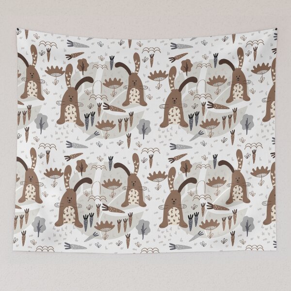 Item preview, Cute hare with carrot designed and sold by Bazarovaart.