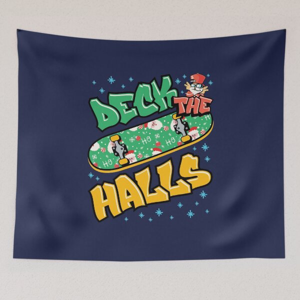 Item preview, Skateboarding Christmas Deck the Halls designed and sold by jaygo.
