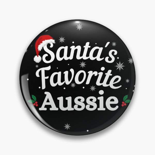 Item preview, Santas Favorite Aussie (white text) - Aussie Christmas - Merry Christmas with Santa Hat designed and sold by CaitU.