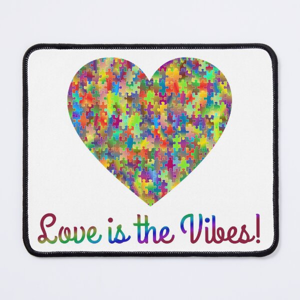 Item preview, Love is the vibes! Colorful Heart Puzzle designed and sold by Bennymp.