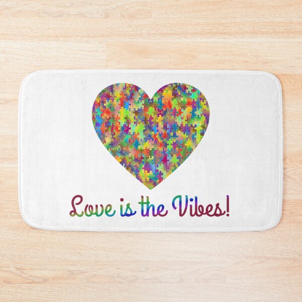 Item preview, Love is the vibes! Colorful Heart Puzzle designed and sold by Bennymp.