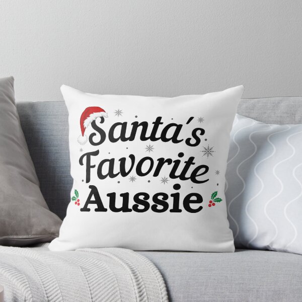 Item preview, Santas Favorite Aussie (black text) - Aussie Christmas - Merry Christmas with Santa Hat designed and sold by CaitU.