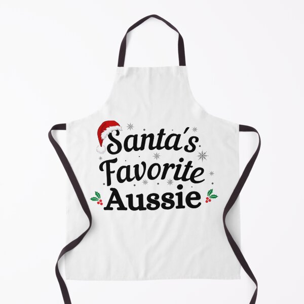 Item preview, Santas Favorite Aussie (black text) - Aussie Christmas - Merry Christmas with Santa Hat designed and sold by CaitU.