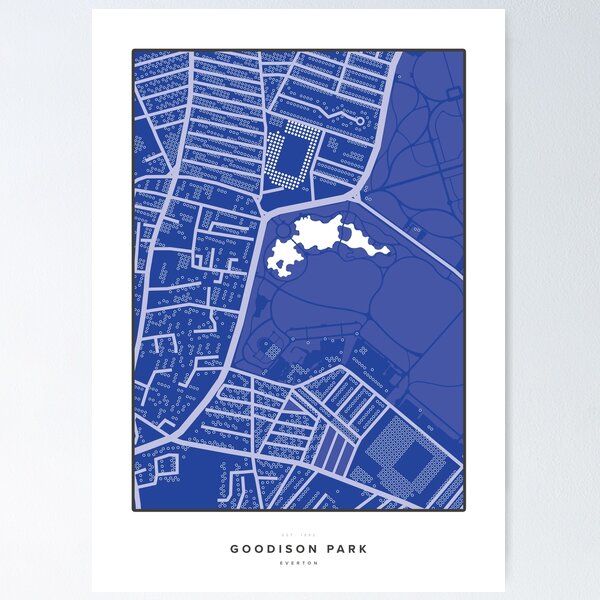 Item preview, Goodison Park Stadium Dotted Map - Everton Football Club designed and sold by Cameron Porter.