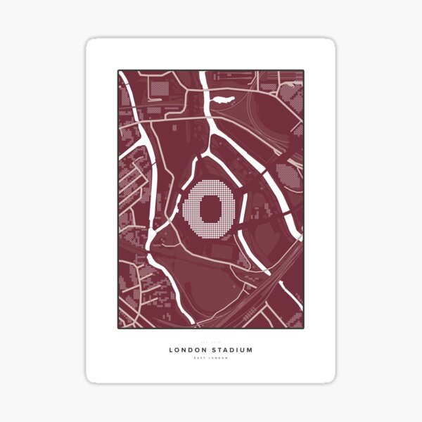 Item preview, London Stadium Dotted Map - West Ham United Football Club designed and sold by Cameron Porter.