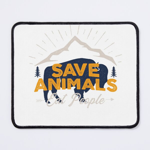 Item preview, Save Aimals Eat People Classic T-Shirt designed and sold by evilrage.