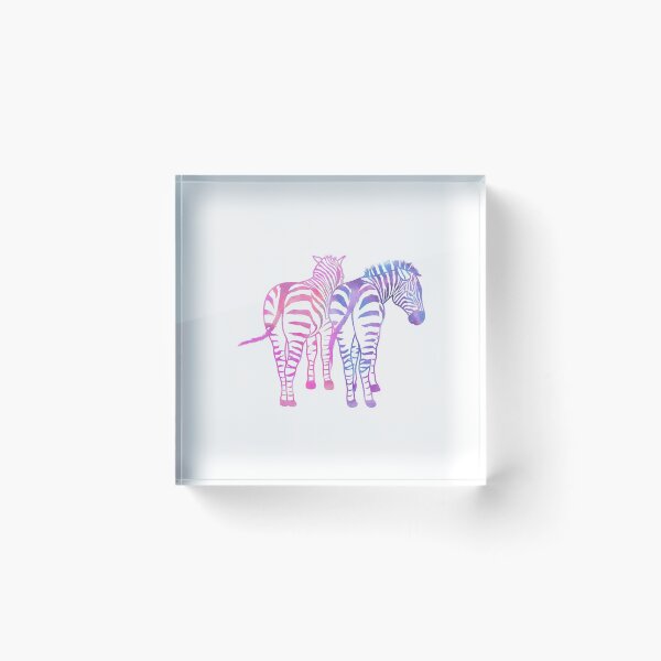 Item preview, pretty rainbow zebra, pink purple zebra, designed and sold by inkbearblue.